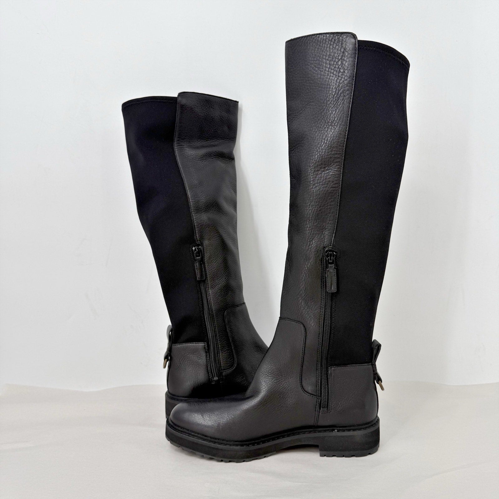 COLE HAAN Womens Greenwich Knee High Boots 6.5 M Black Leather Waterproof NWOB