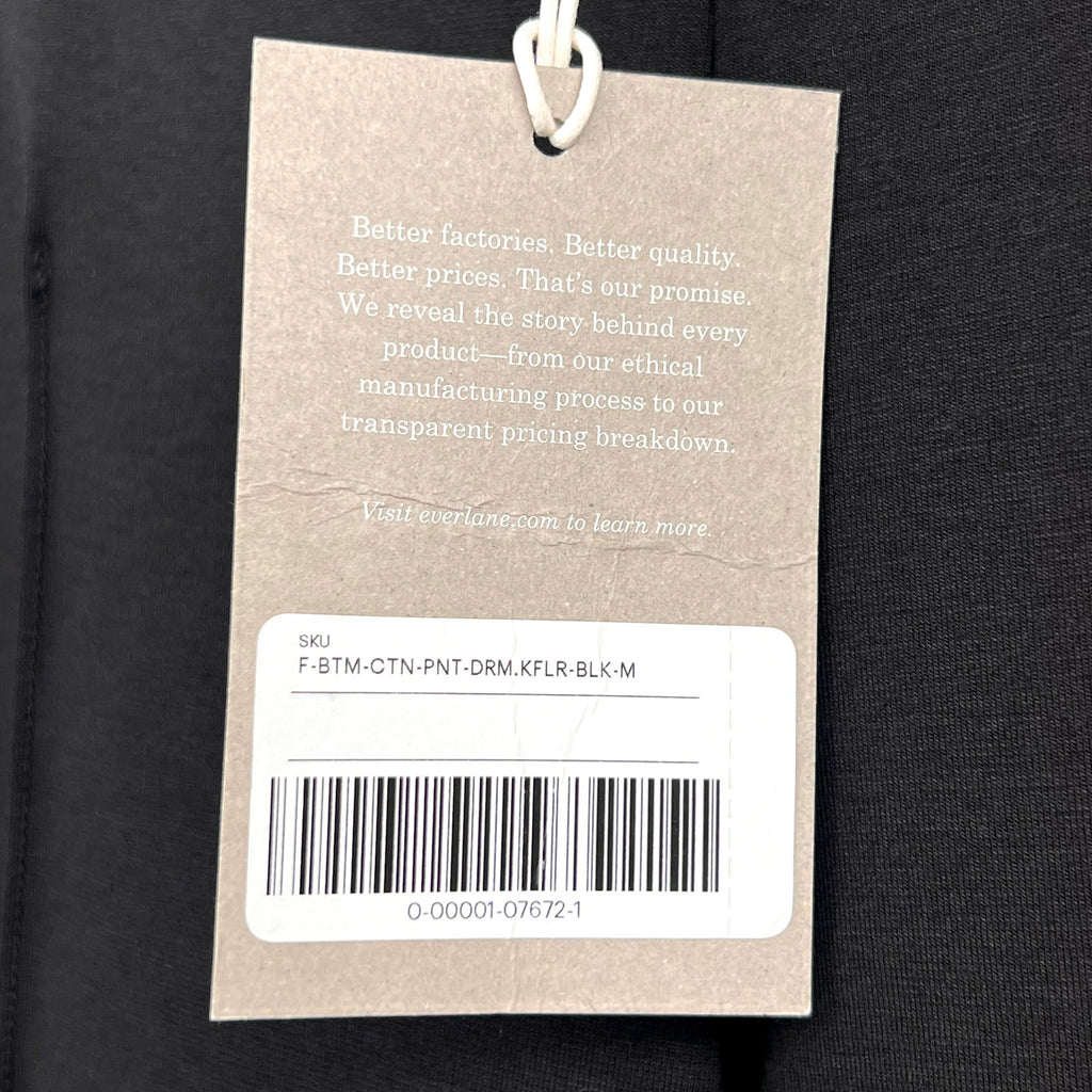 EVERLANE Women's The Dream Kick Flare Pants Medium Black Flat Front NWT