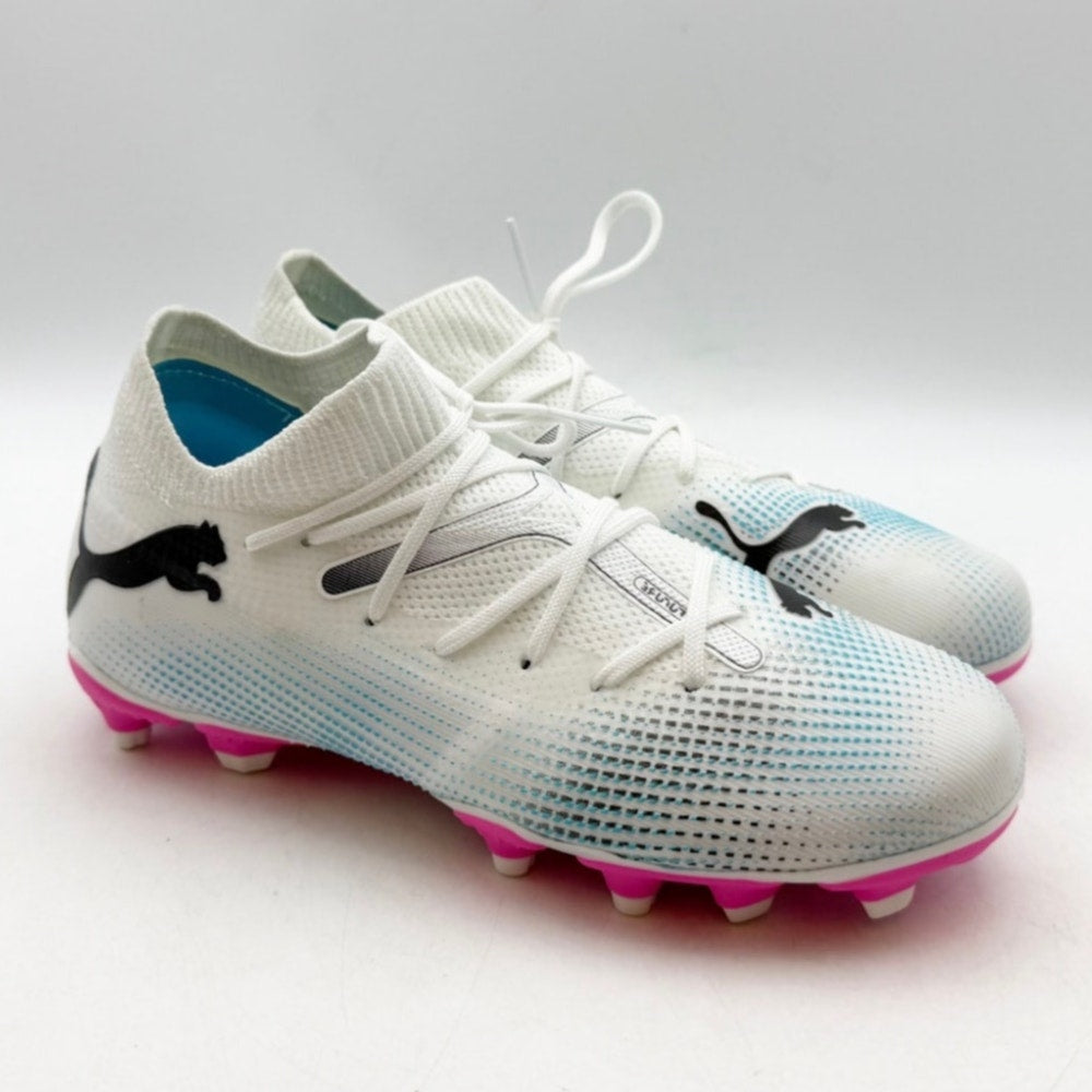 PUMA Kids Future7 Match Firm Artificial Ground Soccer Cleat Size 2 White NWOB
