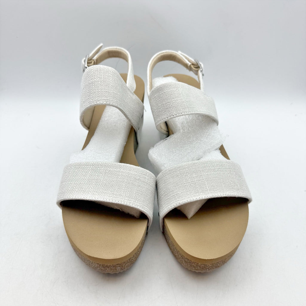 Volatile Womens Summerlove Slingback Wedge Sandals Size 11 White NIB