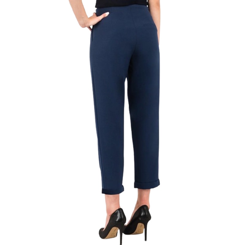 STANDARDS & PRACTICE Francine Cropped Carrot Pants Size 14 Midnight Blue NWT