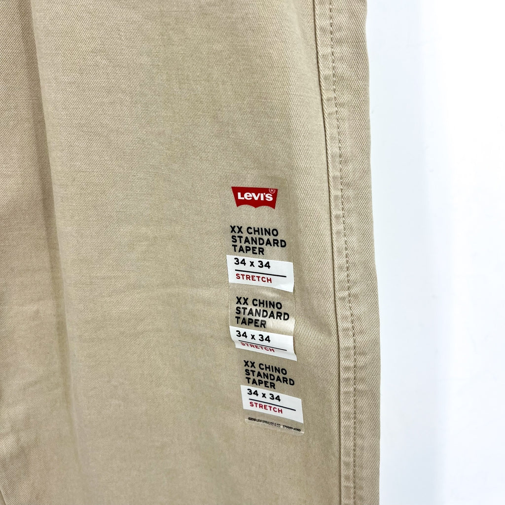 LEVI'S Men's XX Standard Taper Chinos 34x34 Tan True Chino Pants 85226-0069 NWT