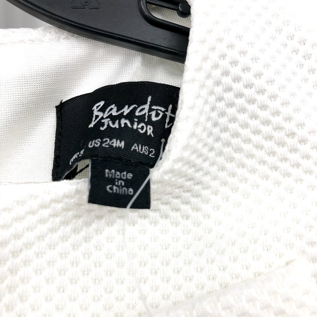 BARDOT Toddler Girls Waffle-Knit Mini Dress 24 Months Gardenia White NWT