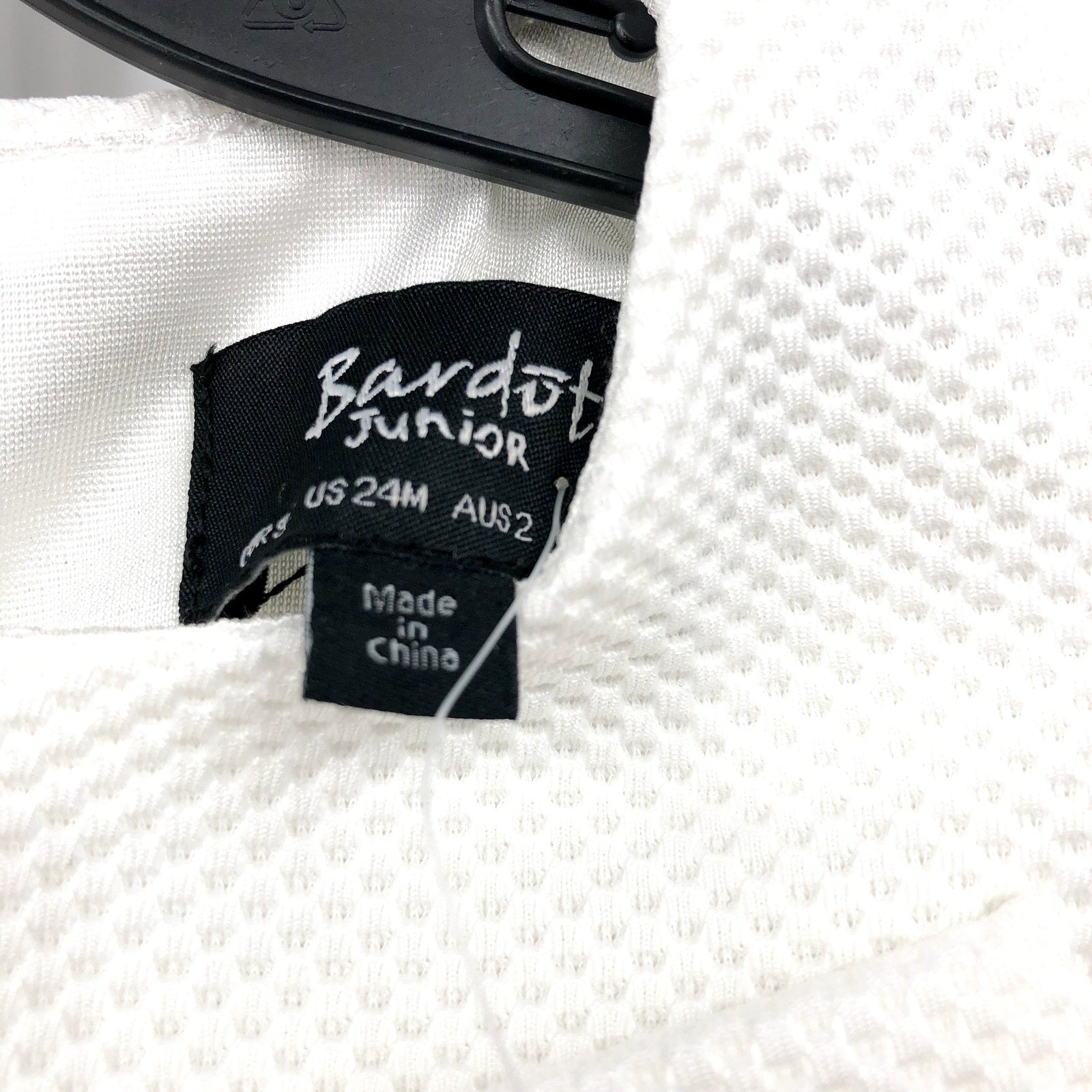 BARDOT Toddler Girls Waffle-Knit Mini Dress 24 Months Gardenia White NWT