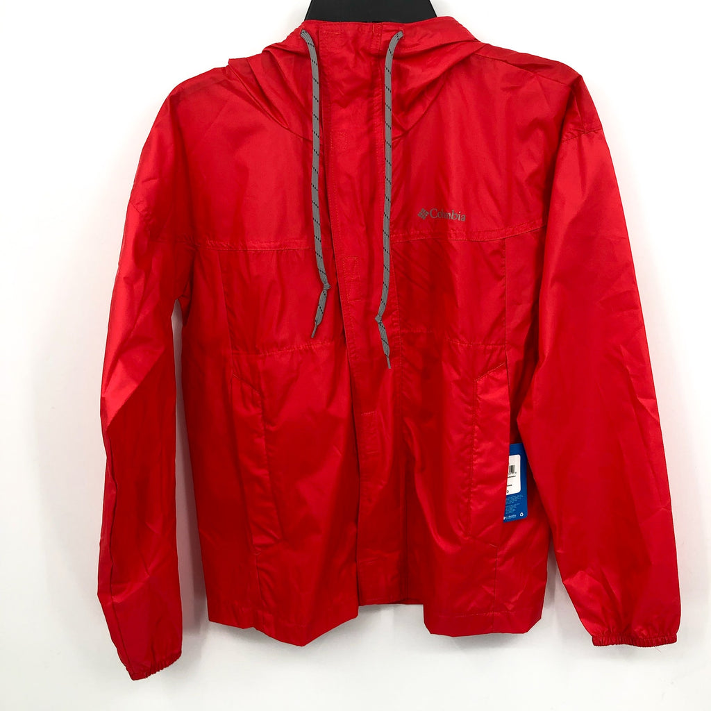 Columbia Womens Flash Challenger Windbreaker Jacket Small Red Hooded NWT