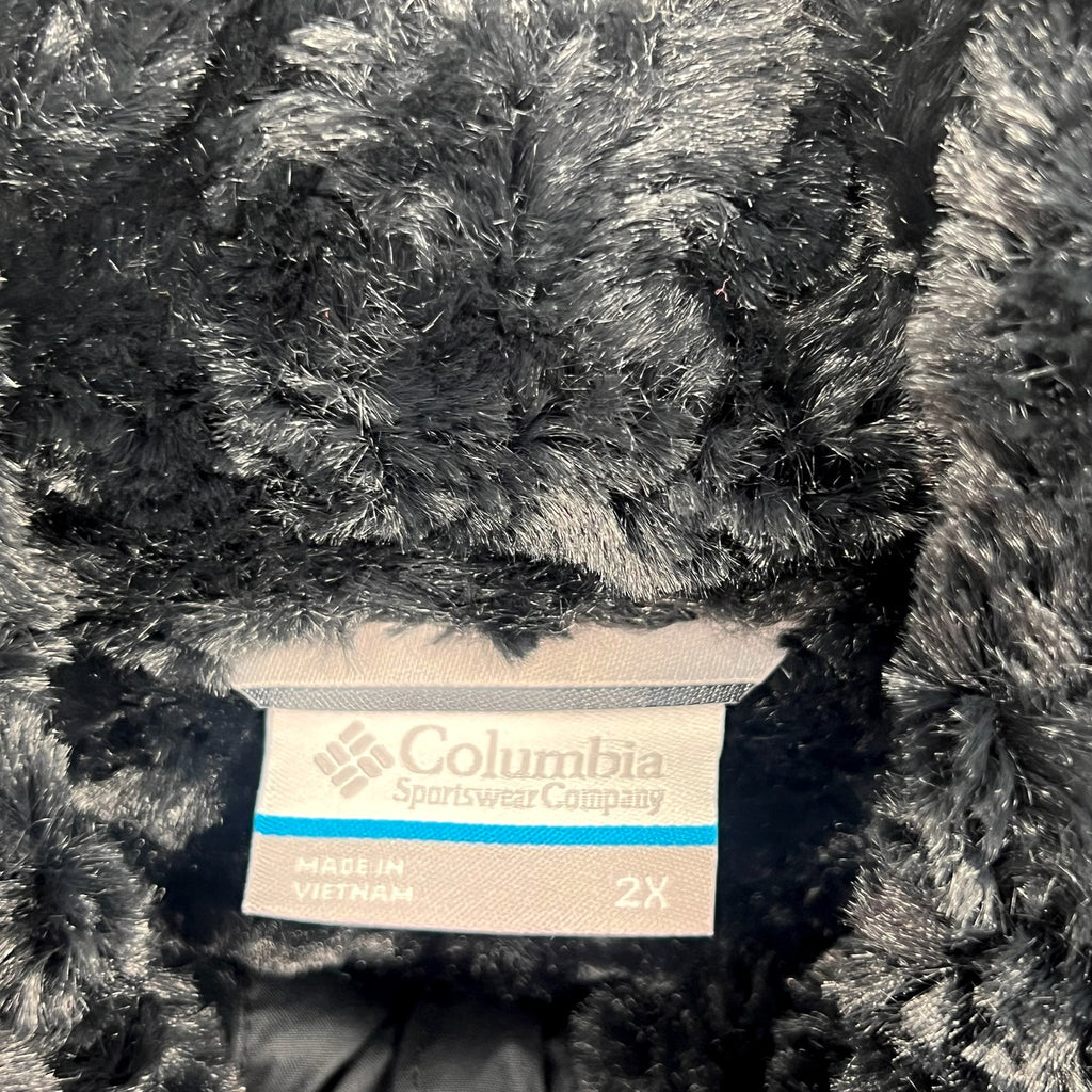 COLUMBIA Women's Copper Crest II Hooded Jacket 2X Black Omni Shield NWT