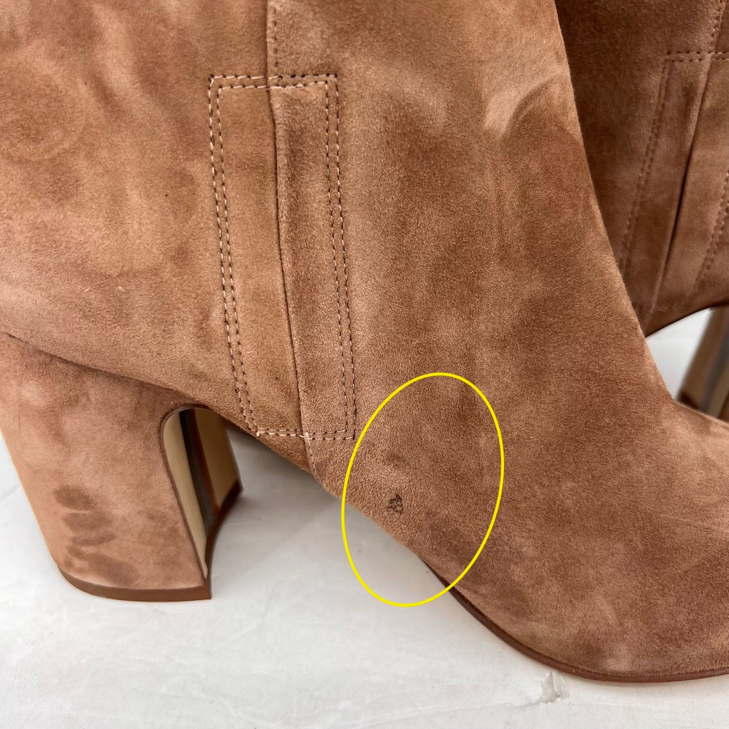 Sam Edelman Womens Hiltin Knee High Boots Size 10 EU 40 Tan Praline Suede NWOB