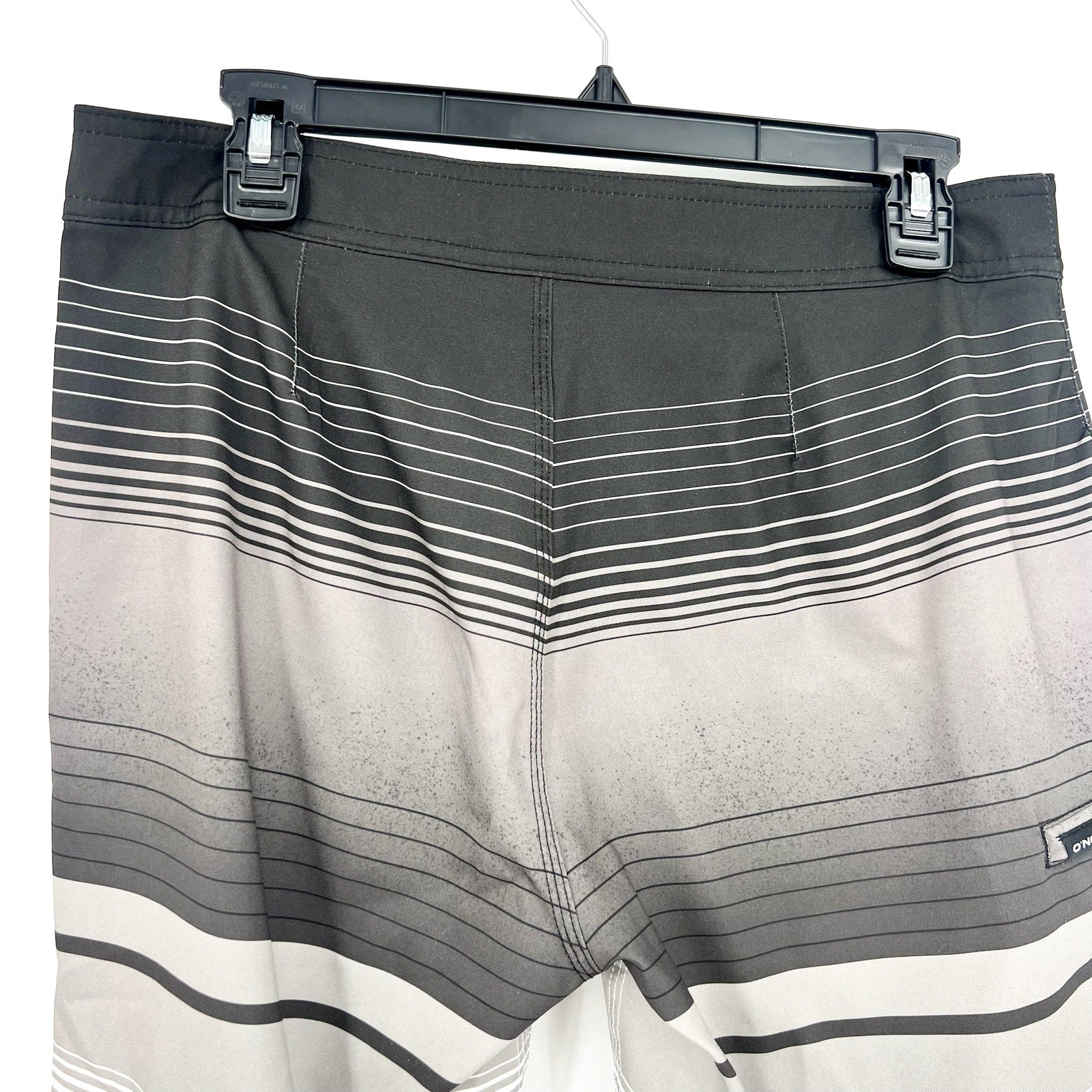 O'NEILL Mens Hyperfreak Lincoln Board Short Size 30 Small Black Grey Stripe NWOT