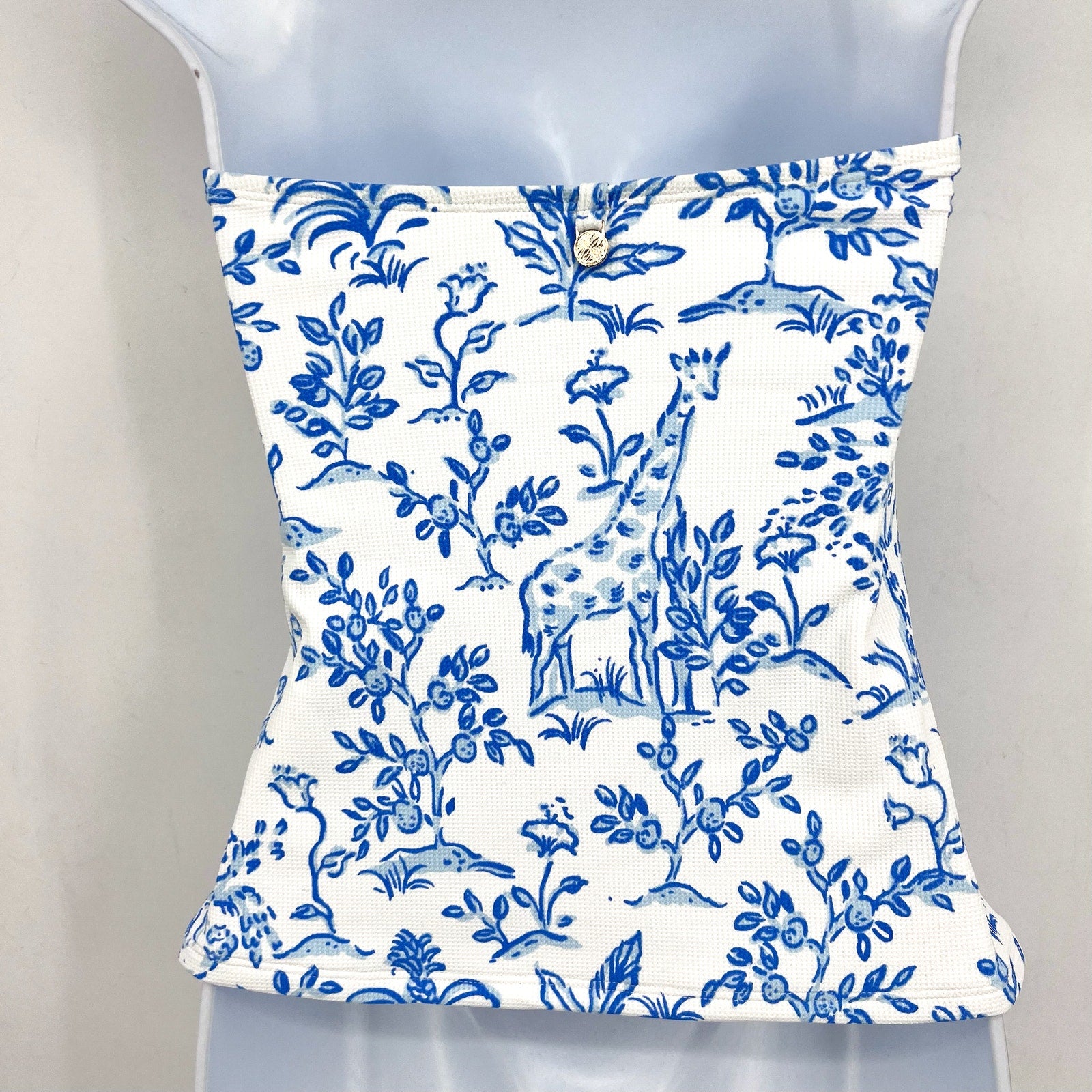 LILLY PULITZER Women's Flamenco Tankini Top Size 2 Resort White Tall Tales NWT