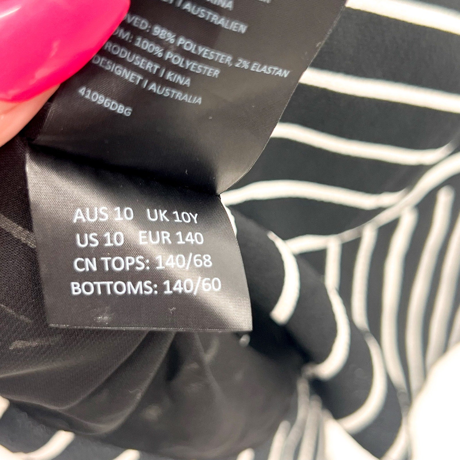 BARDOT JUNIOR Girl's Lola Open Back Dress Size 10 Black White Stripe NWT
