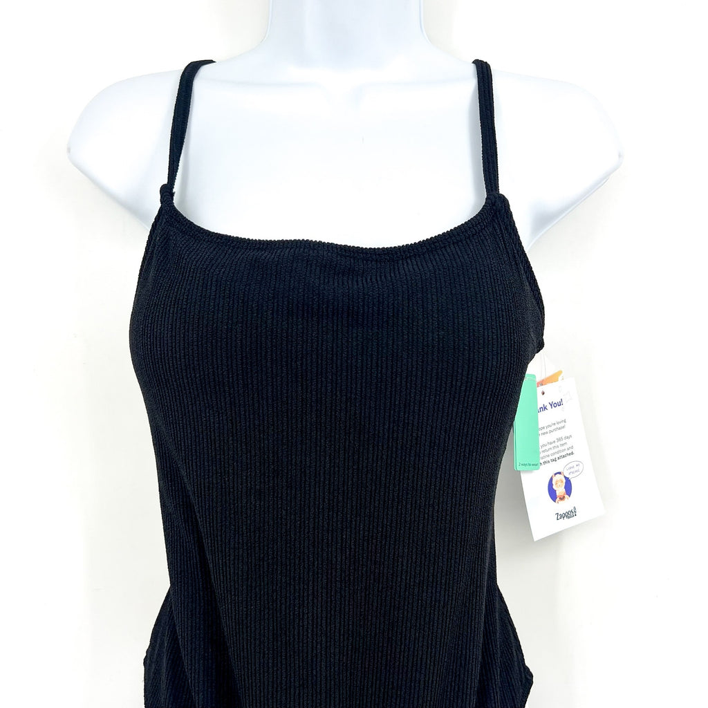 Pacifica x SUNSETS Women's Ariel One Piece Swimsuit Large Black Rib NWT
