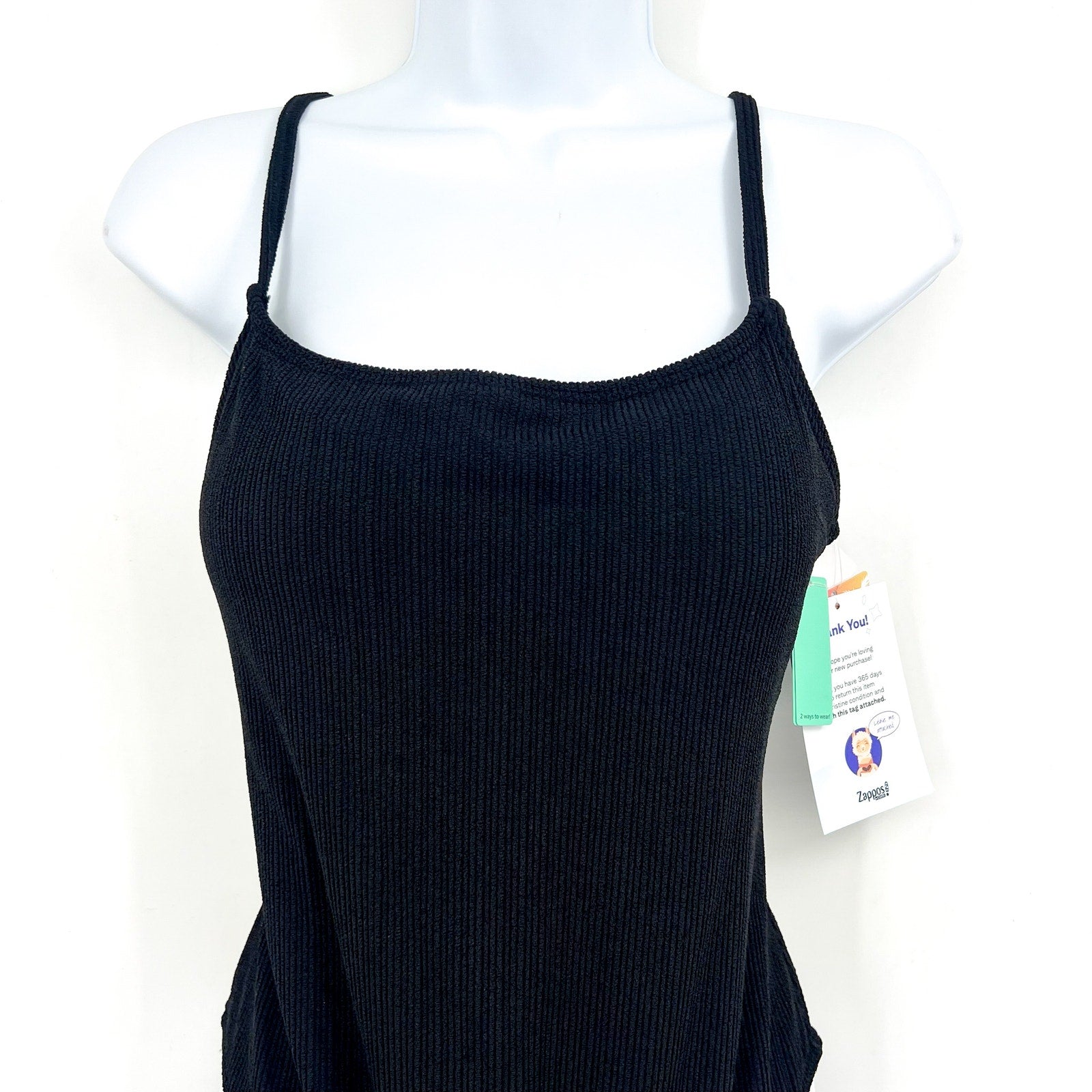 Pacifica x SUNSETS Women's Ariel One Piece Swimsuit Large Black Rib NWT