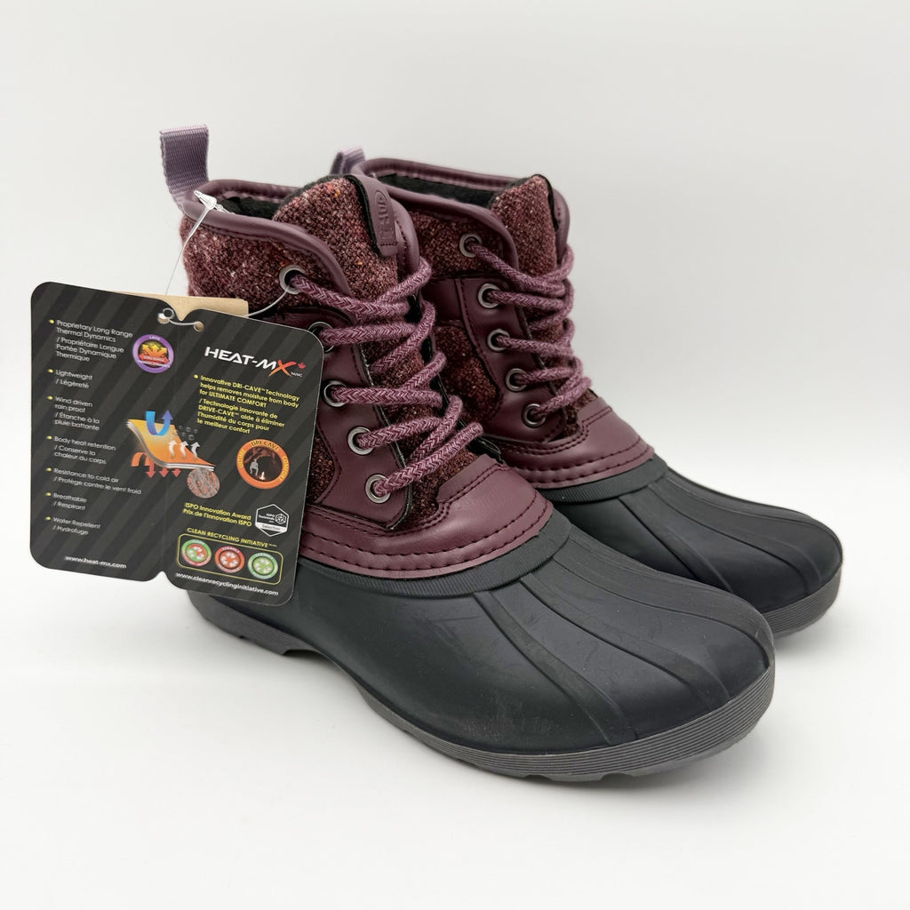 Kamik Kids Sierra Mid Winter Boots US 2 EU 33.5 Burgundy Red Black NIB