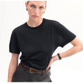 ACTIVE CASHMERE Women's T-Shirt Large Black 100% Cashmere Short Sleeve NWT