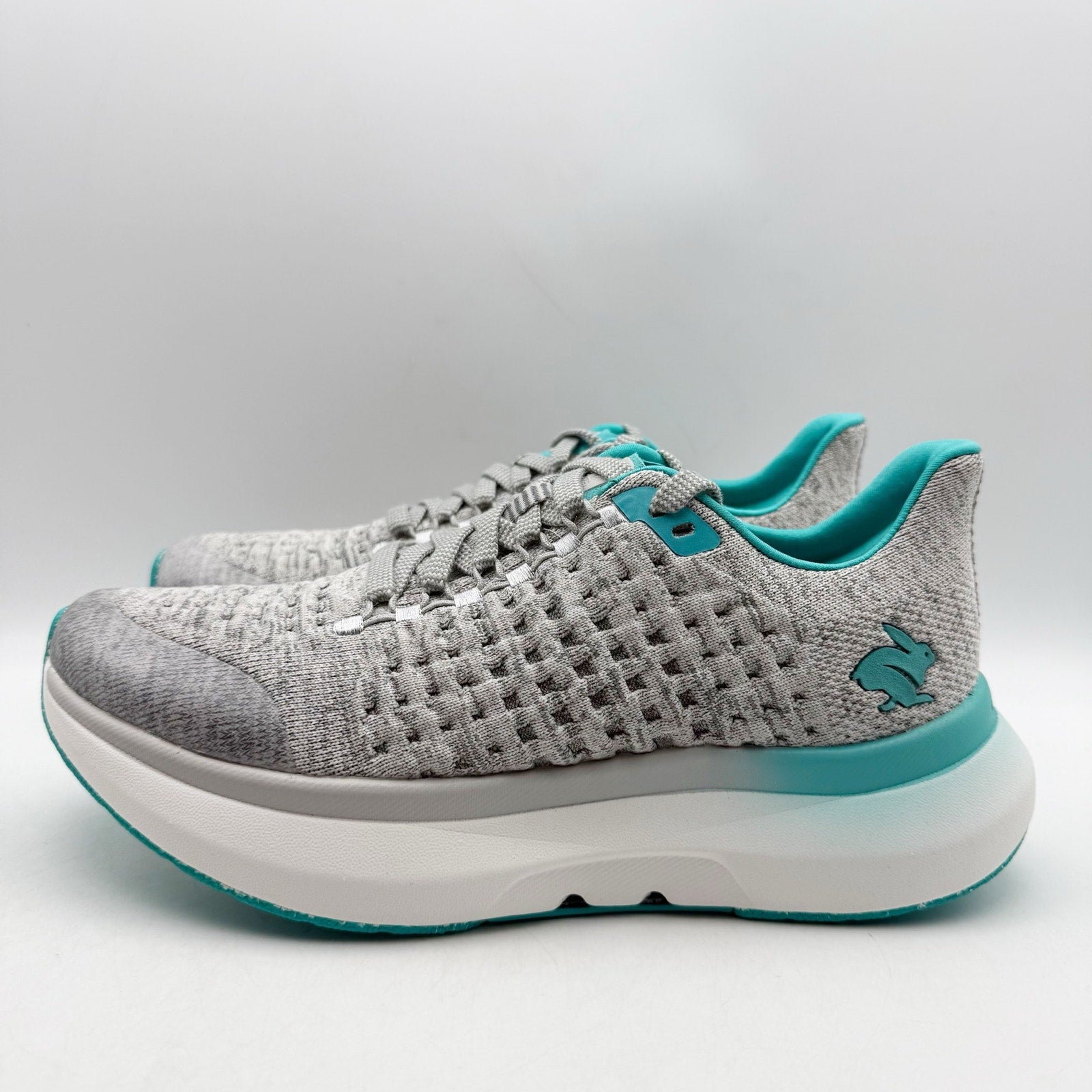 Rabbit Womens Dream Chaser Running Shoes US 7.5 Grey Teal Ceramic Athletic NIB