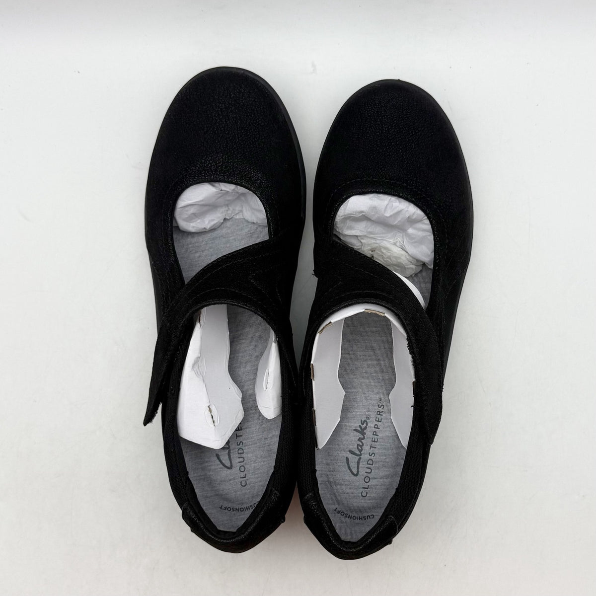 Clarks Womens Sillian Bella Mary Jane Shoes Size 7 M Black Vegan Nubuck NIB