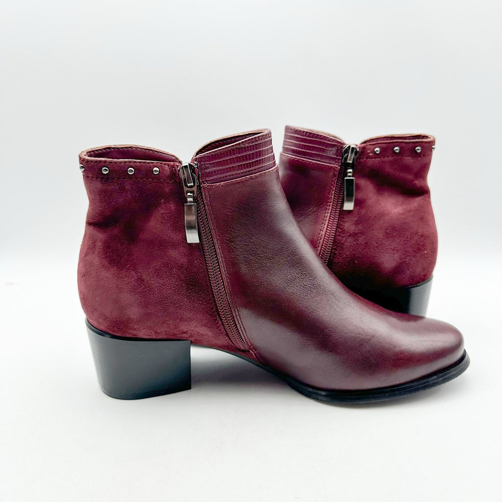 Spring Step Womens Kastania Ankle Boots EU 36 US 5.5-6 Bordeaux Red Leather NWOB
