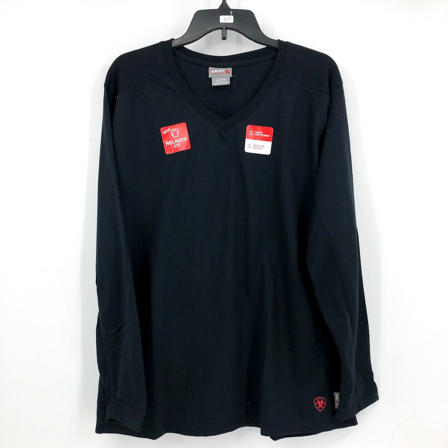 ARIAT Women's FR AC Long Sleeve Work Shirt XXL Black Knit V Neck NWOT