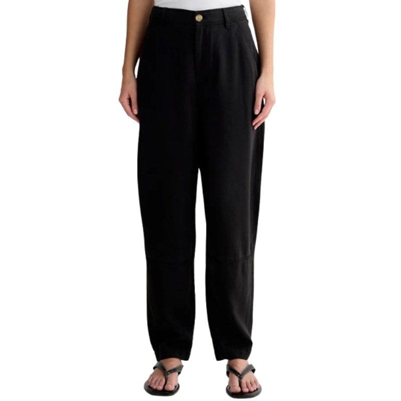 EVERLANE Women's The Relaxed Chino Pants Size 2 Black Buttersoft Barrel Fit NWT
