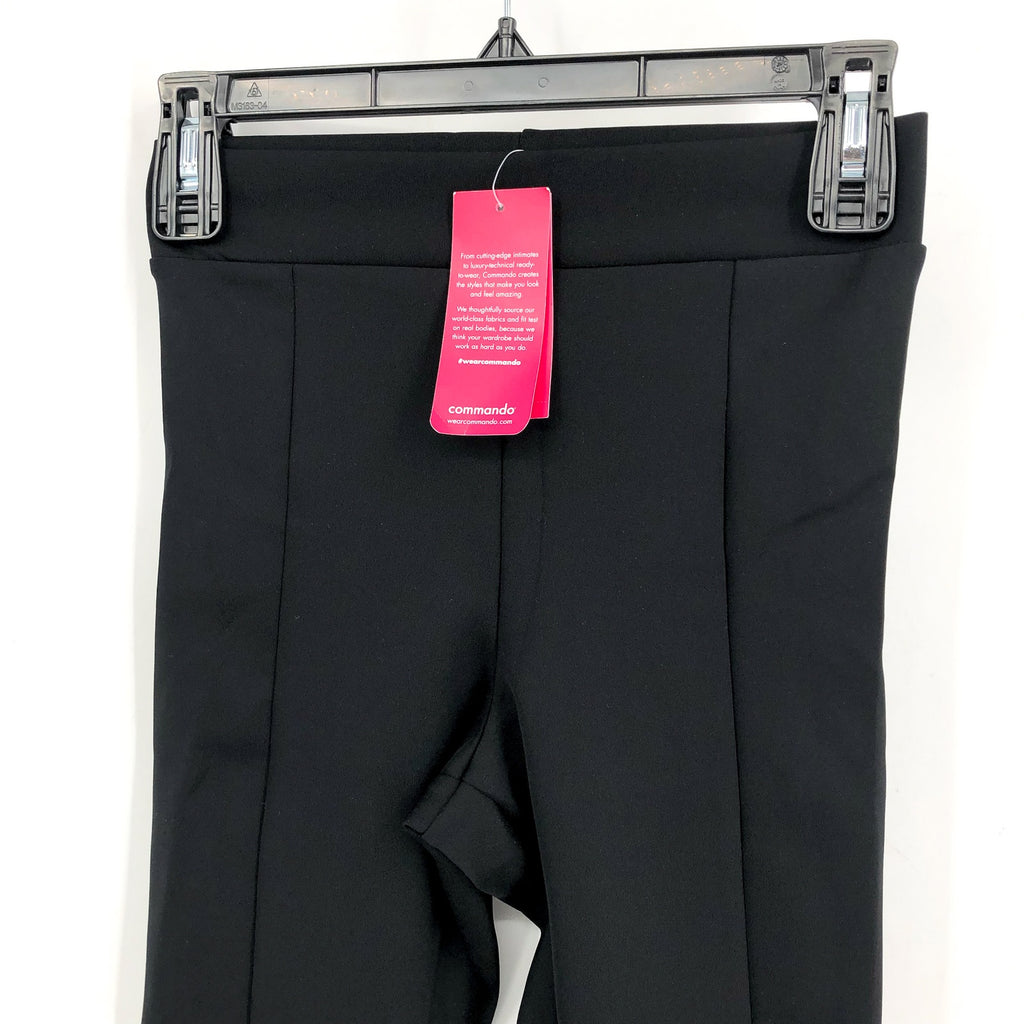 COMMANDO Women's Neoprene Split Front Pants XS Black Stretch NWT