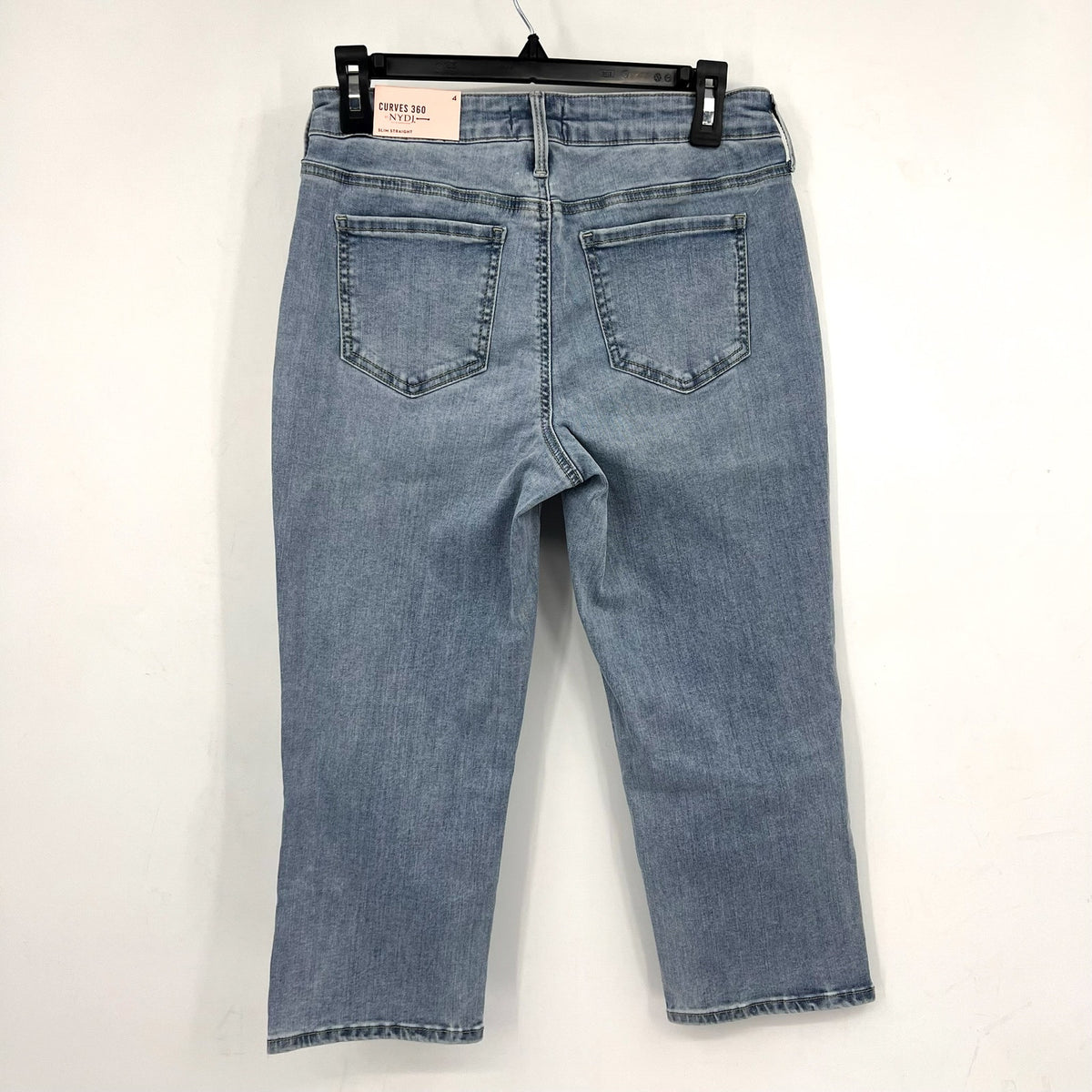 NYDJ Curves 360 Womens Slim Straight Crop Jeans Size 4 Charmed Light Blue NWT