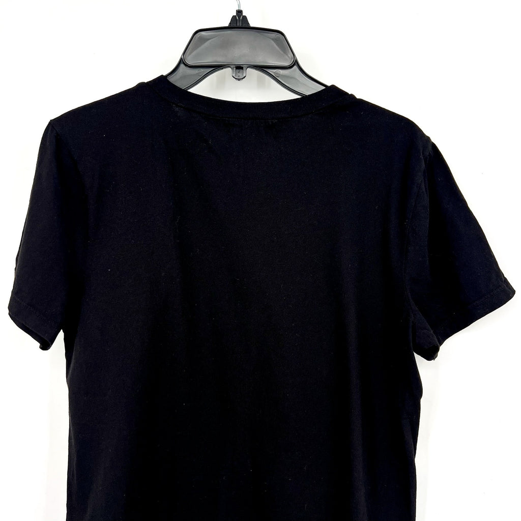 MICHAEL STARS Women's Becca Crew Neck Tee Small Black Cotton Short Sleeve NWT