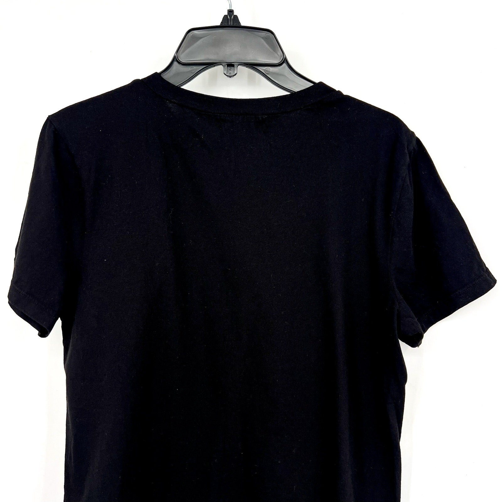 MICHAEL STARS Women's Becca Crew Neck Tee Small Black Cotton Short Sleeve NWT