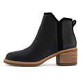 TOMS Womens Hailey Ankle Booties Size 7.5 Black Leather Water Resistant NIB