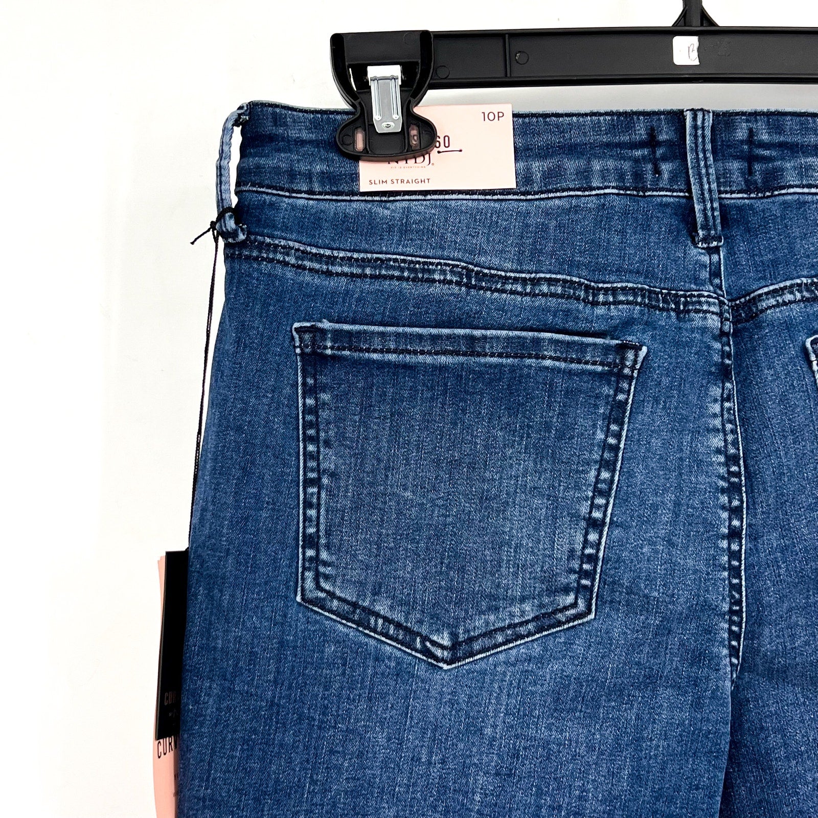NYDJ Curves 360 Womens Slim Straight Crop Jeans 10 PETITE Caliente Blue NWT