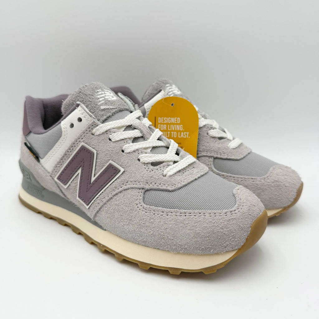 New Balance Womens 574V2 Casual Sneakers 7.5 WIDE Purple Grey Cordura NWT