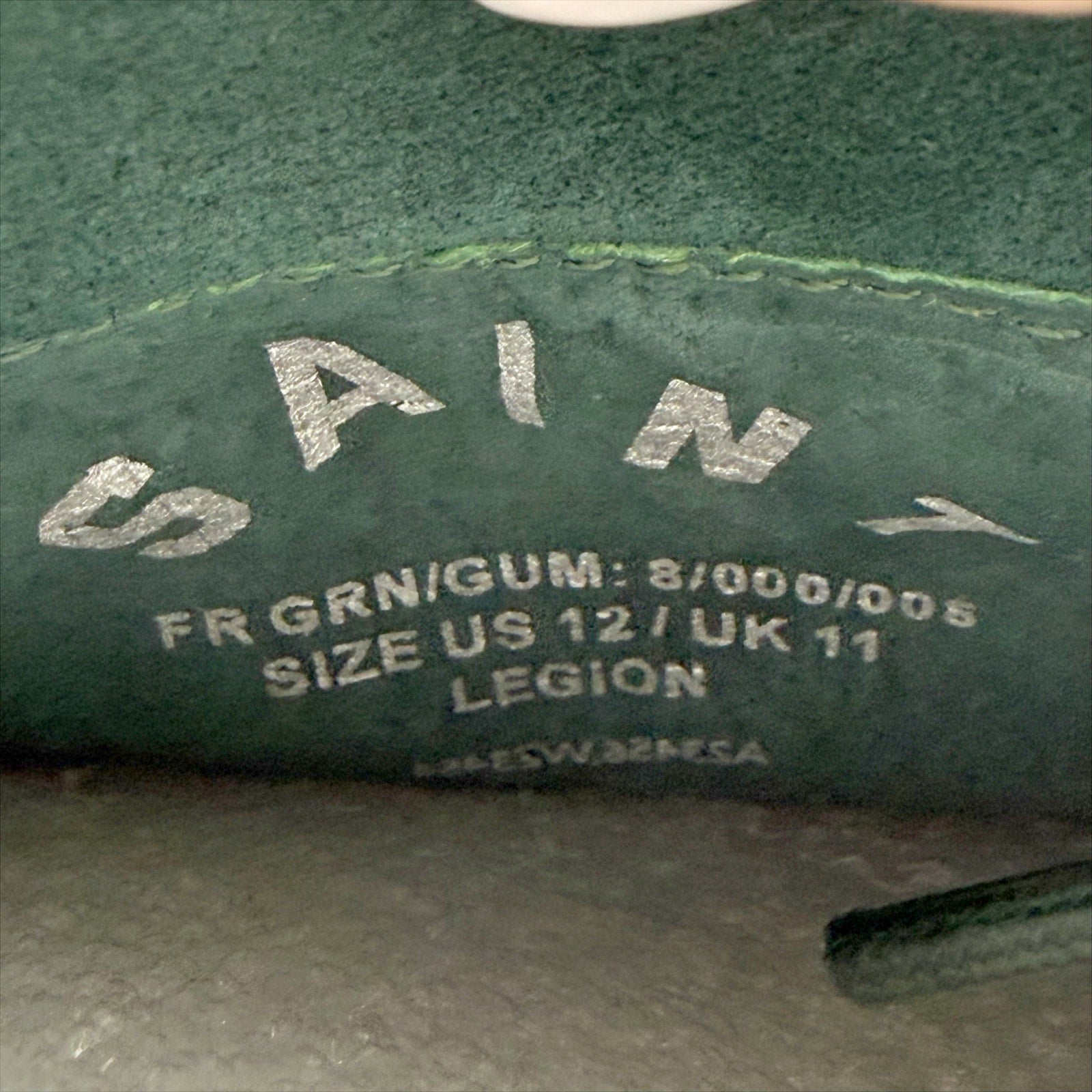 Saint Morta Mens Legion Ankle Boots US 12 Green Suede NIB