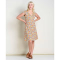 TOAD & CO Womens Rosemarie Dress XS Yellow Red Barley Floral Short Sleeve NWT