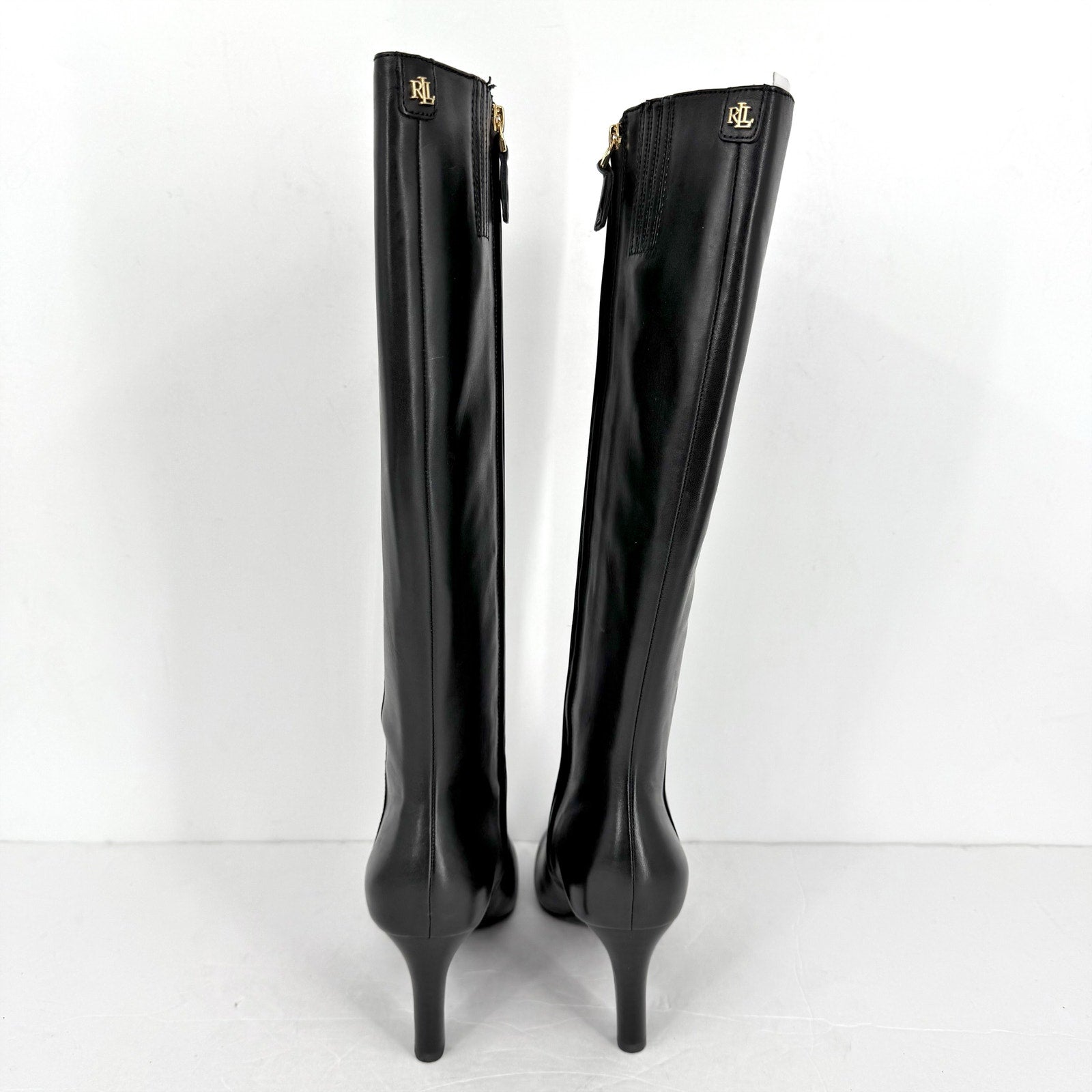 Lauren Ralph Lauren Womens Caelynn II Tall Boots US 5.5 EU 36 Black Leather NIB
