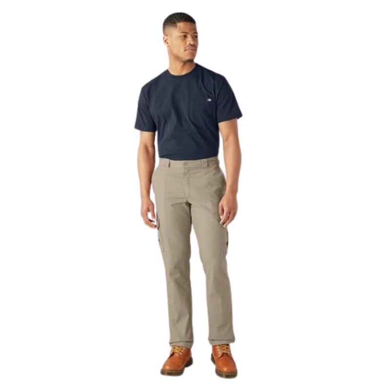 DICKIES Men's Twill Stretch Cargo Pants 30x30 Khaki Tan Straight Leg NWT