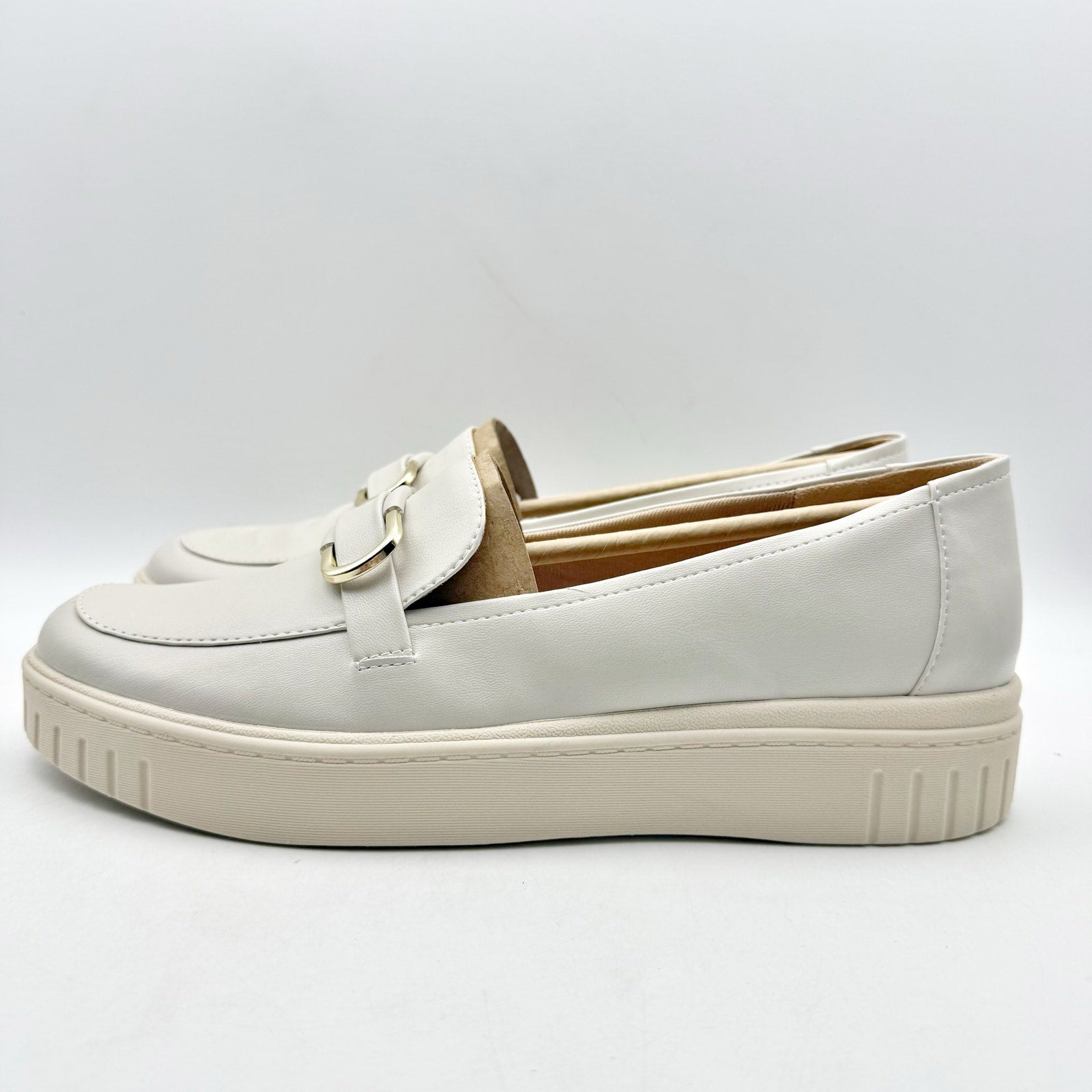 LifeStride Womens Genevabit Loafers US 11 M EU 42 Bone Off White NIB