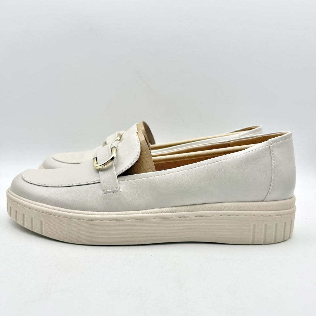 LifeStride Womens Genevabit Loafers Size 11 M EU 42 Bone Off White NIB