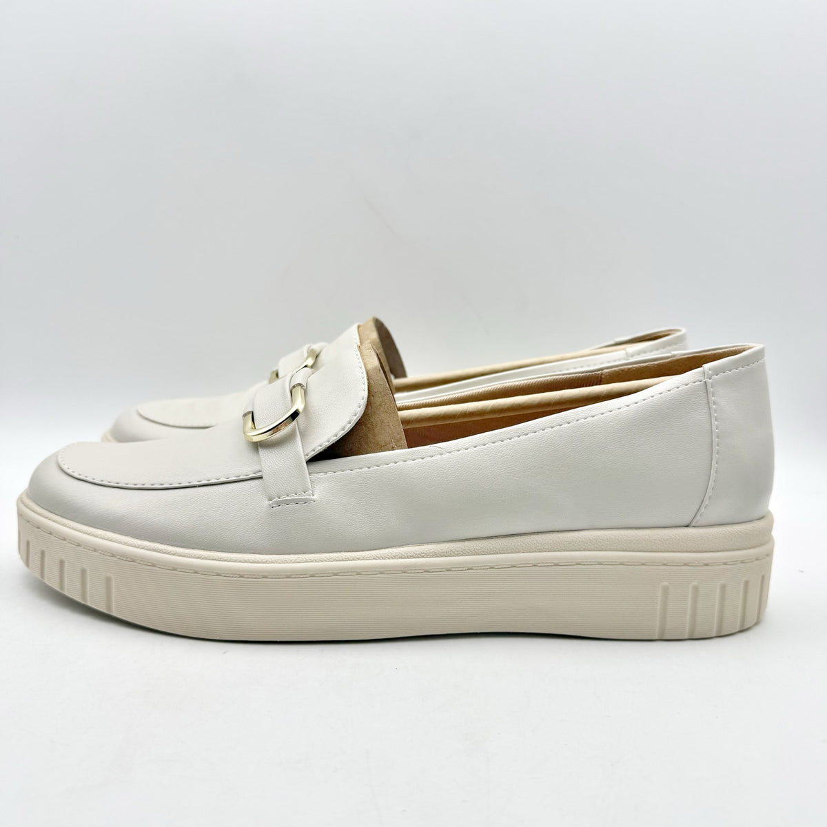 LifeStride Womens Genevabit Loafers Size 11 M EU 42 Bone Off White NIB