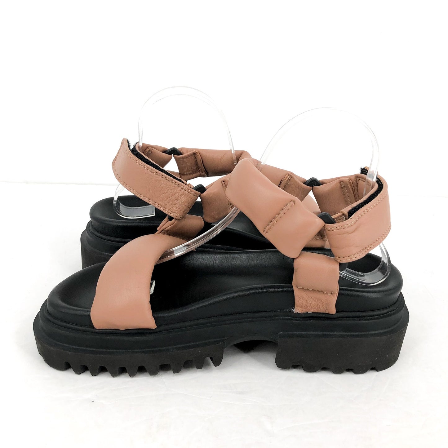 ALLSAINTS Womens Helium Platform Sandals US 7 EU 37 Leather Chunky Sole NWOB