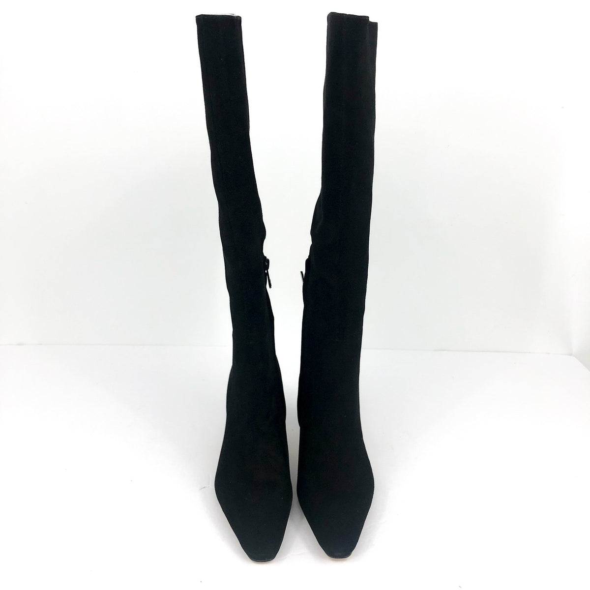 SAM EDELMAN Womens Sylvia Knee High Boots Size 7.5M WIDE CALF Black Suede NWOB