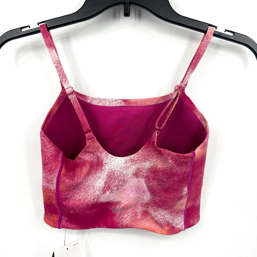 NIKE One Convertible Longline Sports Bra XS Pink Fuchsia Light Support NWT