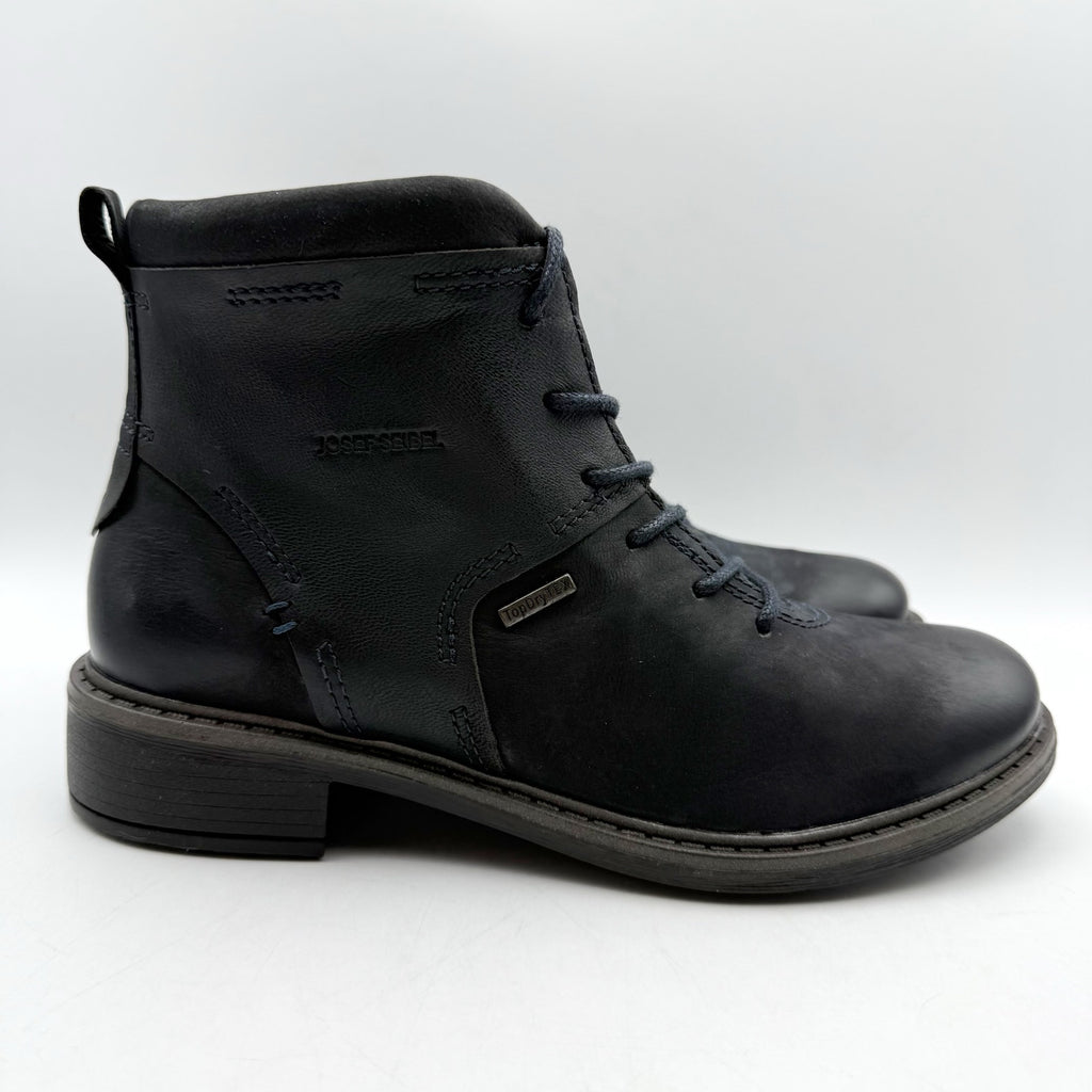 Josef Seibel Womens Selena 50 Boots EU 39 US 8-8.5 Blue Leather Waterproof NIB