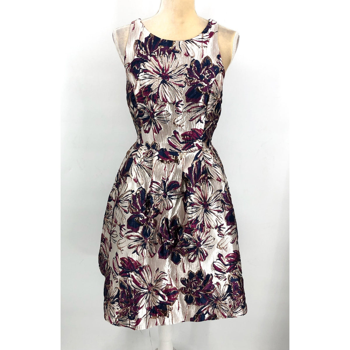 LILLY PULITZER Jollian Floral Jacquard Dress Size 8 Silver Purple NWOT