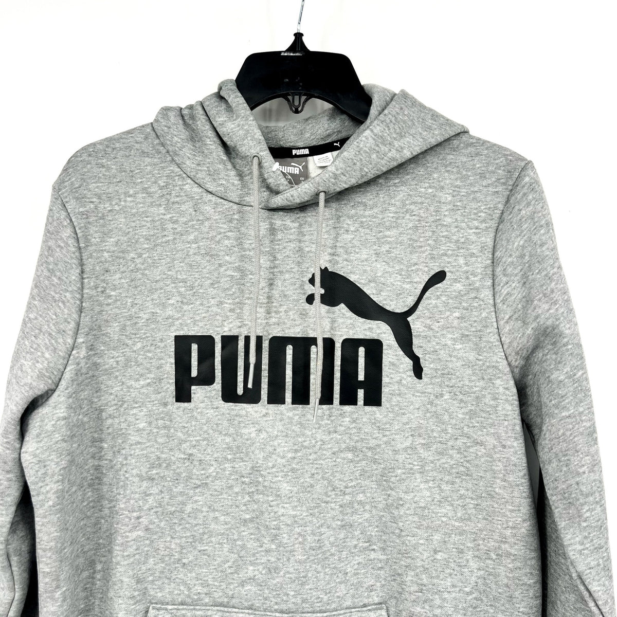 PUMA Women's Essentials Big Logo Hoodie Sweatshirt Small Light Gray Heather NWT