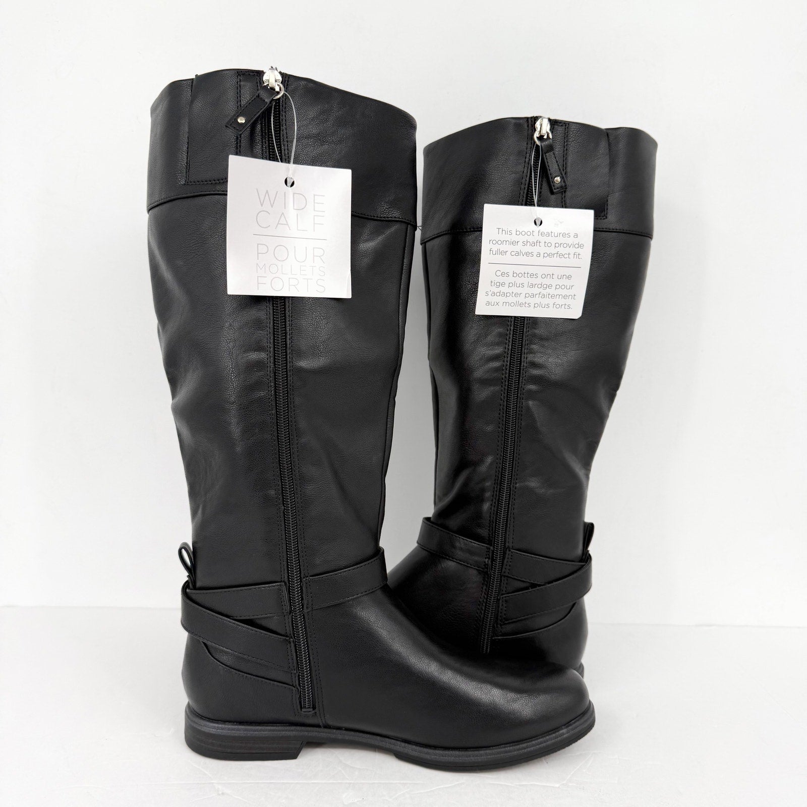 Dr. Scholls Womens Hello Rider Knee High Boot US 9 M Wide Calf Black NWT