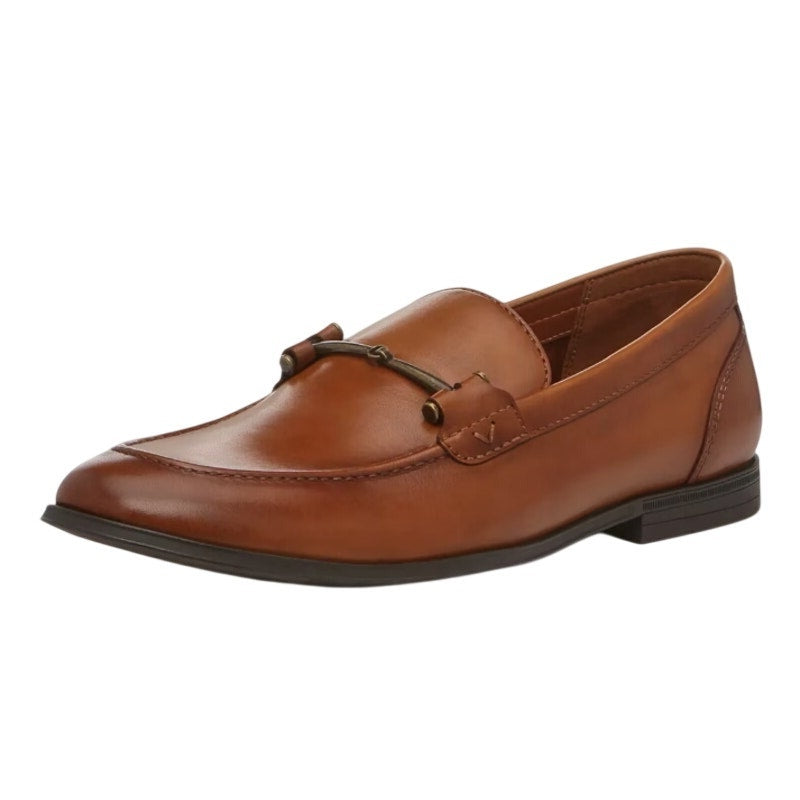 Vince Camuto Mens Immon Loafers Size 12 Brown Leather Metal Bit NWOB
