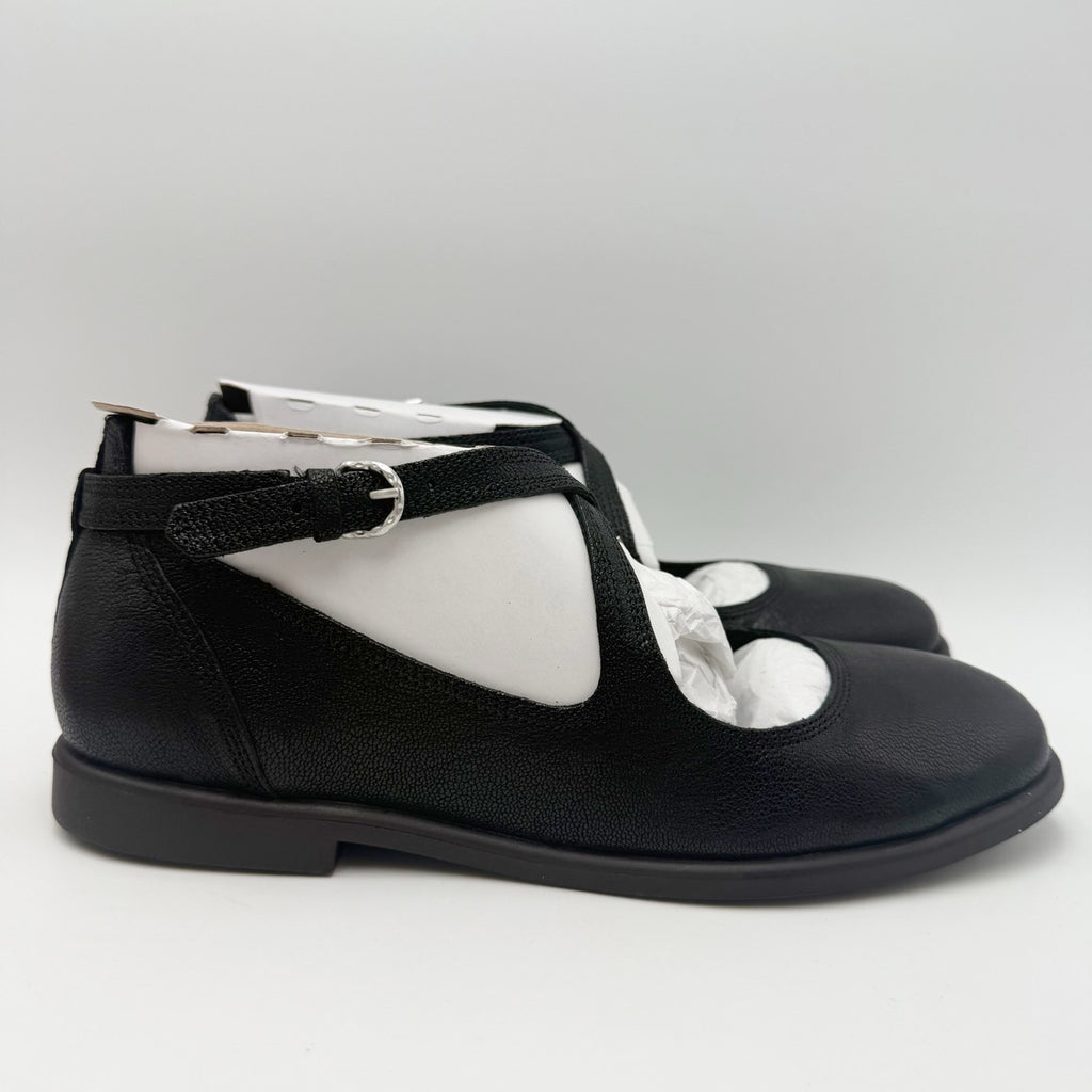 Lucky Brand Womens Necia Mary Jane Flats Size 8.5 M Black Leather NWOB