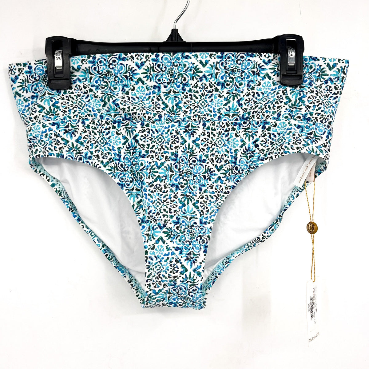 HELEN JON Women's Convertible Hipster Bikini Bottom Small Blue Montrose NWT