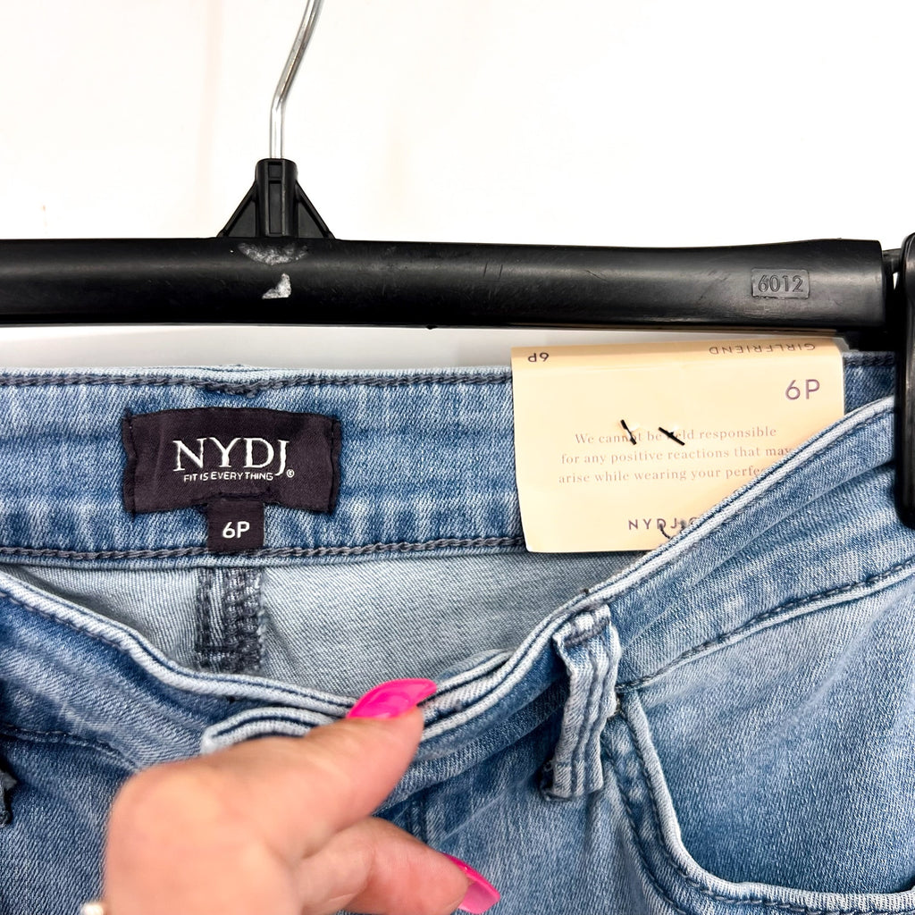 NYDJ Womens Margot Girlfriend Jeans Size 6 PETITE Kingston Blue NWT
