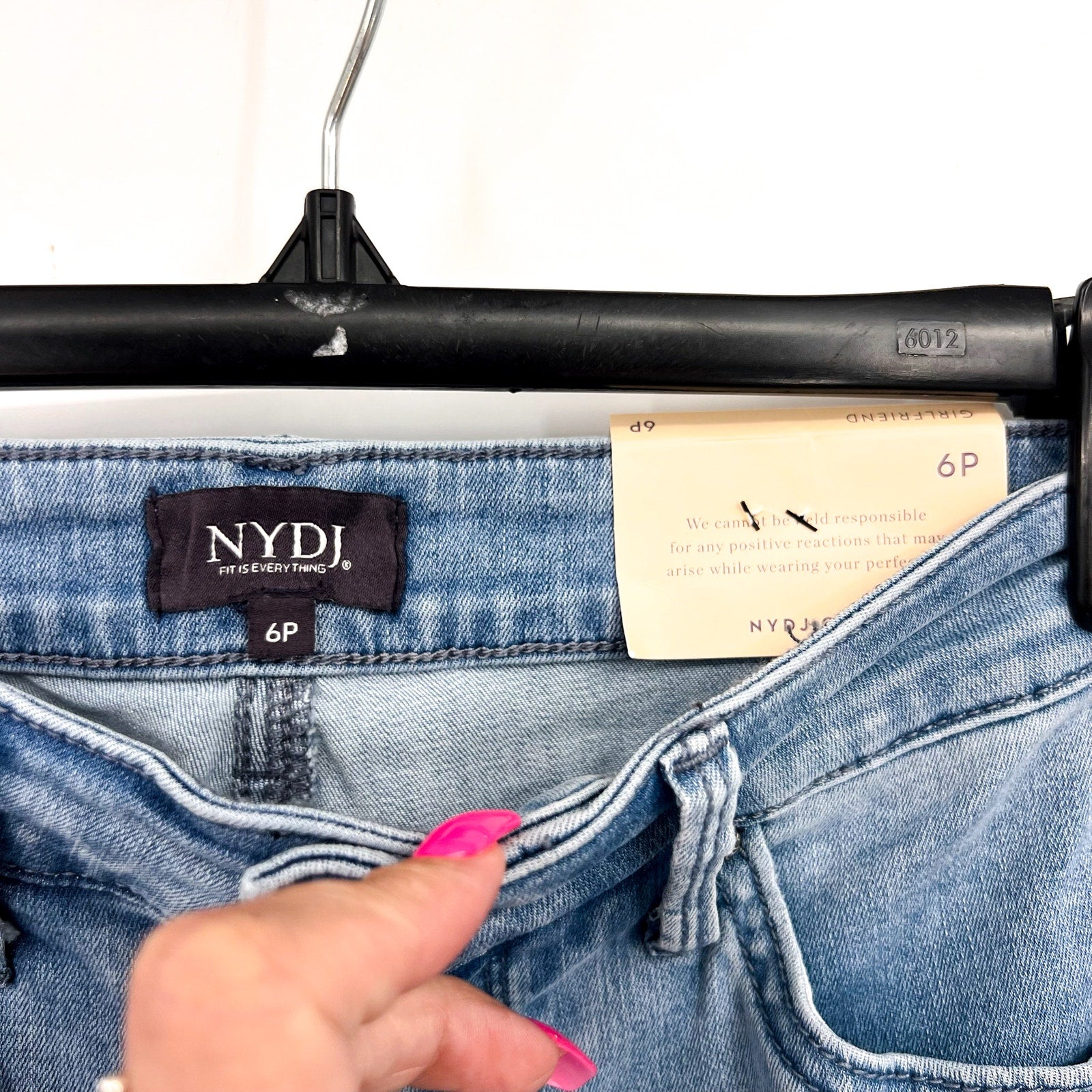 NYDJ Womens Margot Girlfriend Jeans Size 6 PETITE Kingston Blue NWT