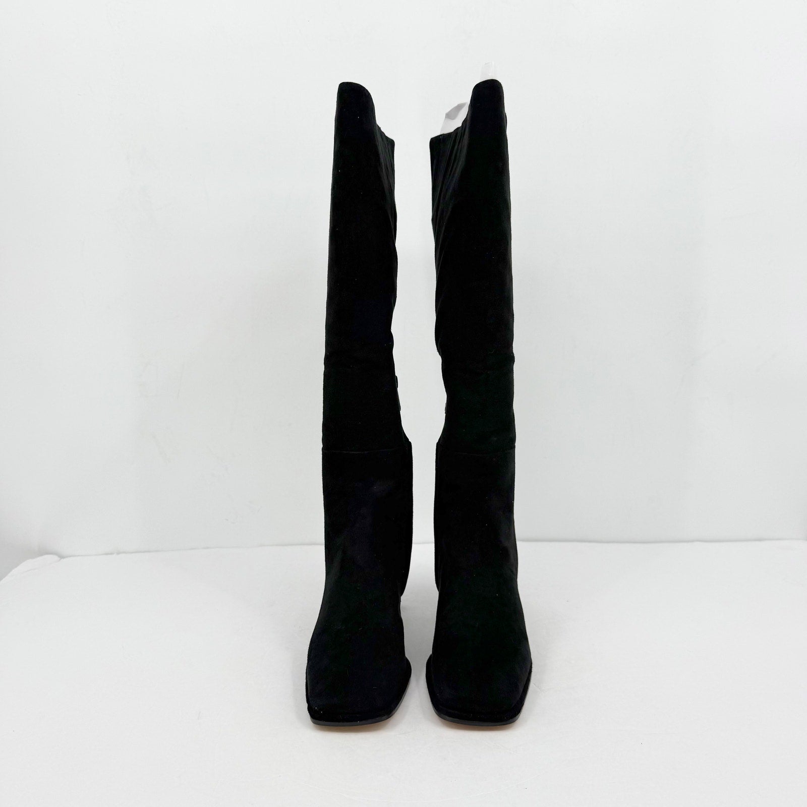 Sam Edelman Womens Issabel Heeled Knee High Boots US 8 M EU 38.5 Black Suede NIB